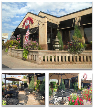 Our restaurant and Rose Garden Cafe outdoor area