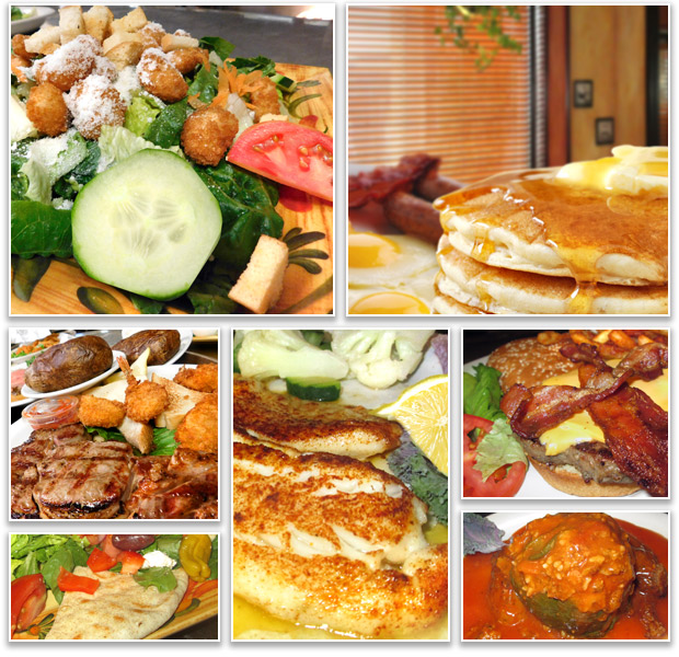 Delicious food selections for breakfast and lunch at Rose Garden Cafe