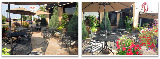 Outdoor Cafe at Rose Garden Cafe restaurant in Elk Grove Village